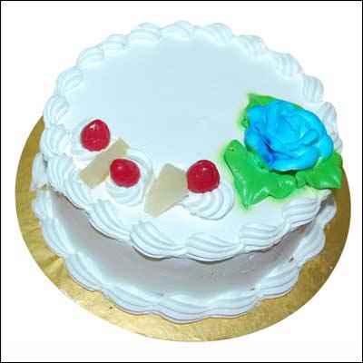 "Designer Round shape Gel Garnish Cake -1 Kg (Blue) - Click here to View more details about this Product